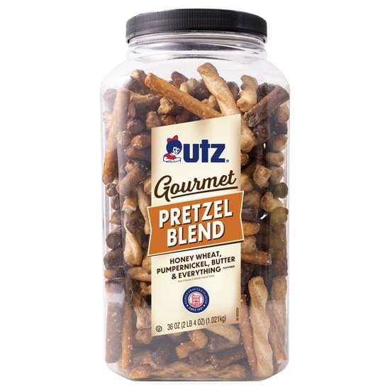 Utz Gourmet Pretzel Blend Honey Wheat, Pumpernickel, Butter & Everything Flavored