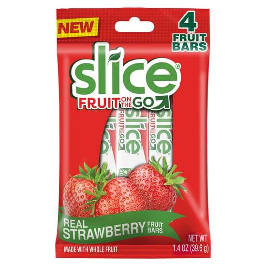 Slice Fruit On The Go Real Strawberry Fruit Bars