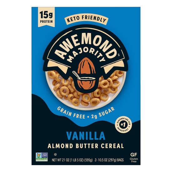 Awemond Majority Keto Friendly Vanilla Almond Butter Cereal