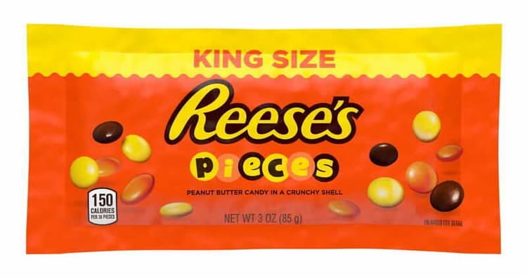 Reese'S Pieces Peanut Butter In A Crunchy Shell King Size, Candy Bag