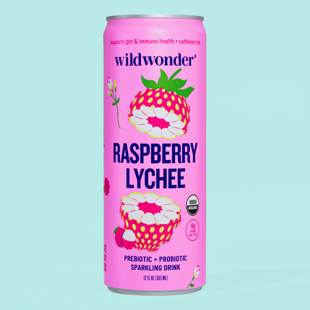 Wildwonder Raspberry Lychee Prebiotic + Probiotic Sparkling Drink