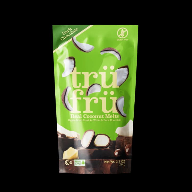 Tru Fru Real Coconut Melts Dark Chocolate