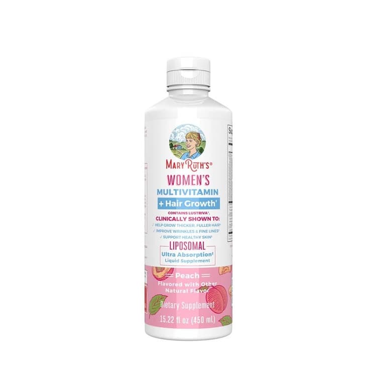 Mary Ruth'S Peach Flavor Women'S Liposomal Multivitamin + Hair Growth