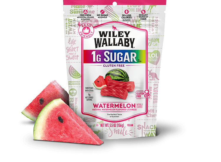 Wiley Wallaby Watermelon Natural Watermelon Flavored Licorice