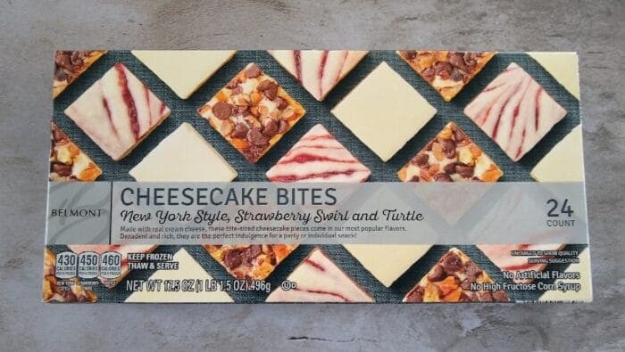 Belmont Cheesecake Bites New York Style, Strawberry Swirl And Turtle