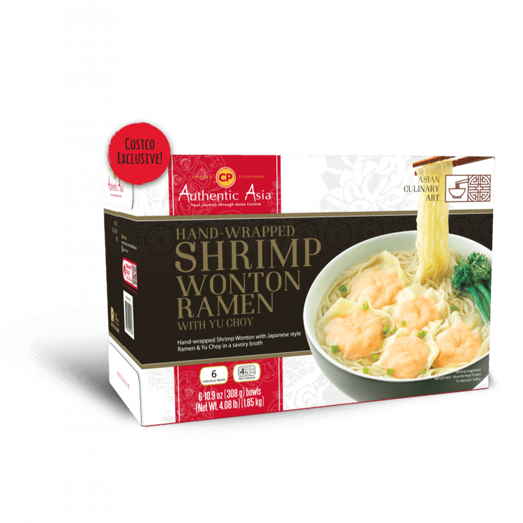 Authentic Asia Hand-Wrapped Shrimp Wonton Ramen With Yu Choy