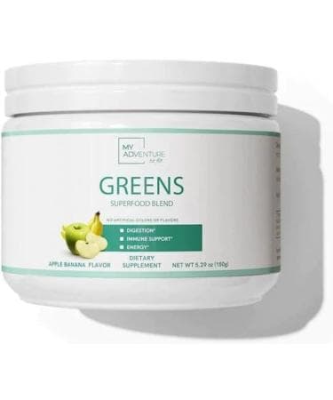 My Adventure To Fit Greens Superfood Blend Apple Banana Flavor