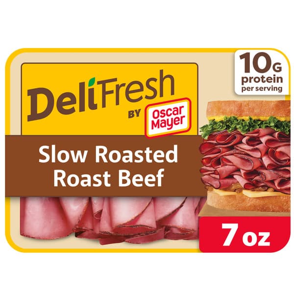 Oscar Mayer Deli Fresh Slow Roasted Roast Beef Sliced Lunch Meat Tray
