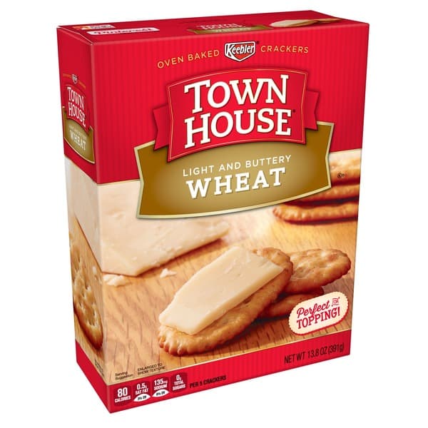 Keebler, Town House, Snack Crackers, Light And Buttery, Wheat