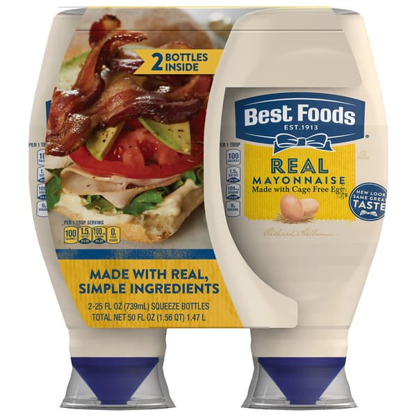 Best Foods Real Mayonnaise 2 Squeeze Bottles