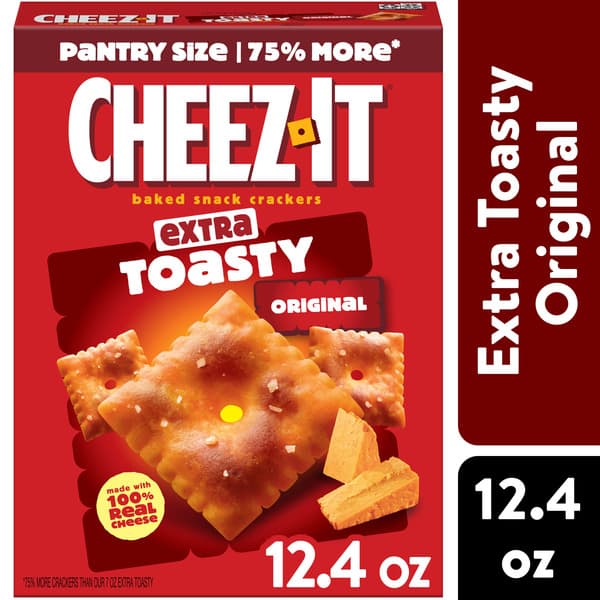 Cheez-it Cheese Crackers Baked Snack Extra Toasty