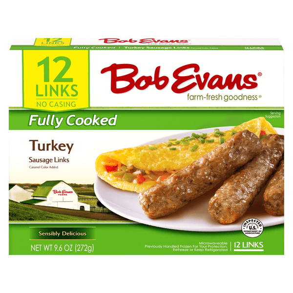 Bob Evans Sausage Links, Turkey, Fully Cooked