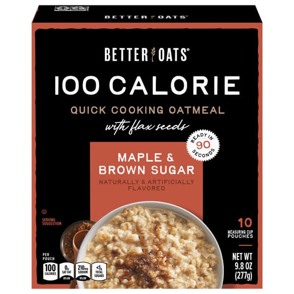 Better Oats Oat Fit Oatmeal Instant Maple And Brown Sugar