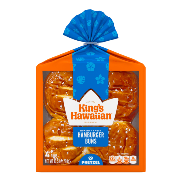 King'S Hawaiian Original Hawaiian Sweet Pretzel Hamburger Buns