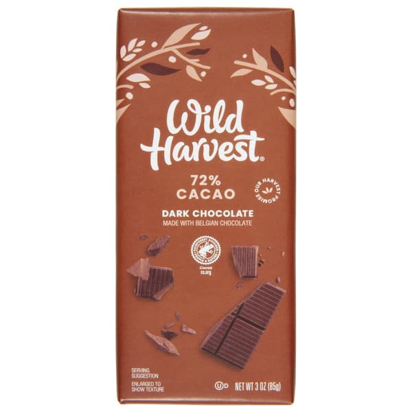 Wild Harvest Dark Chocolate, Belgian, 72% Cacao