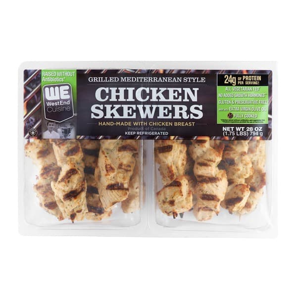 Westend Cuisine Grilled Mediterranean Style Chicken Skewers