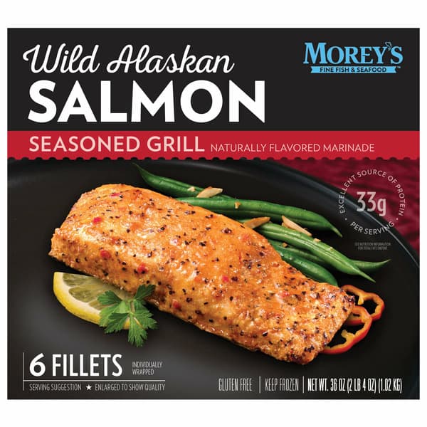 Morey'S Marinated Wild Alaskan Salmon Seasoned Grill