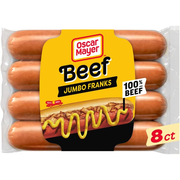 Oscar Mayer Jumbo Angus Beef Uncured Beef Franks Hot Dogs