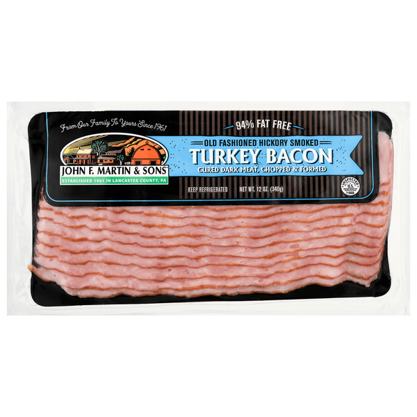 John F. Martin & Sons Old Fashioned Hickory Smoked Turkey Bacon