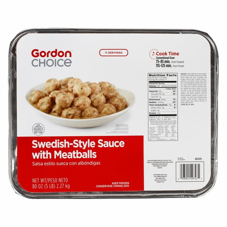 Gordon Choice Swedish-Style Sauce With Meatballs