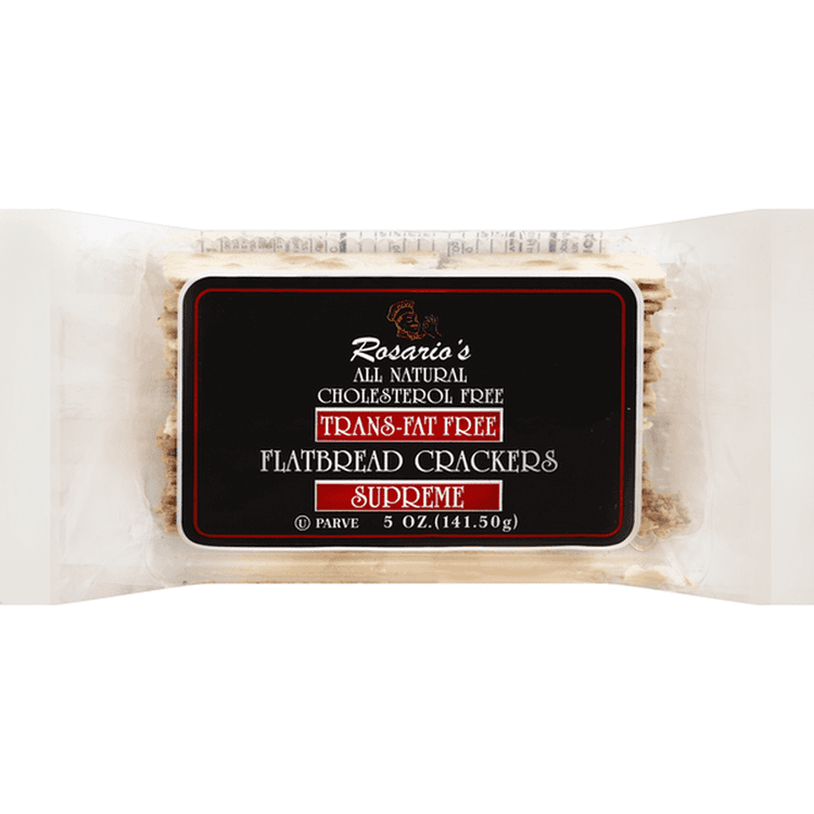 Rosario'S Cholesterol Free Trans-Fat Free Flatbread Crackers Supreme