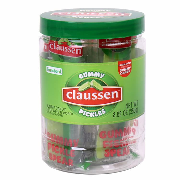 Frankford Claussen Gummy Pickles Candy Green Apple