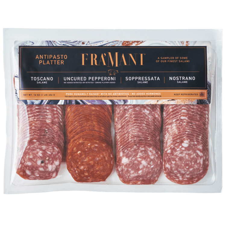 Fra Mani Antipasto Platter: Toscano Samale, Uncured Pepperoni, Soppressata Salame & Nostrano Salame