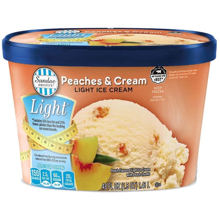 Sundae Shoppe Light Peaches & Cream Light Ice Cream