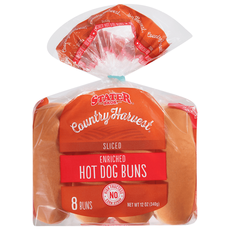 Stater Bros Country Harvest Sliced Hot Dog Buns