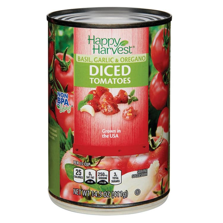 Happy Harvest Diced Tomatoes With Basil, Garlic & Oregano