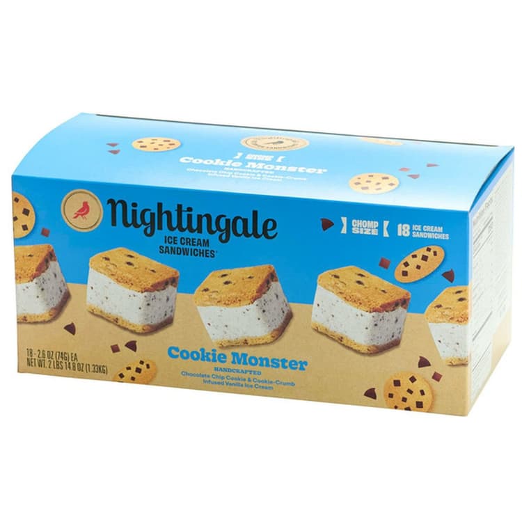 Nightingale Ice Cream Sandwiches Cookie Monster 2 Lbs