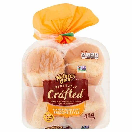 Nature's Own Perfectly Crafted Brioche Hamburger Bun