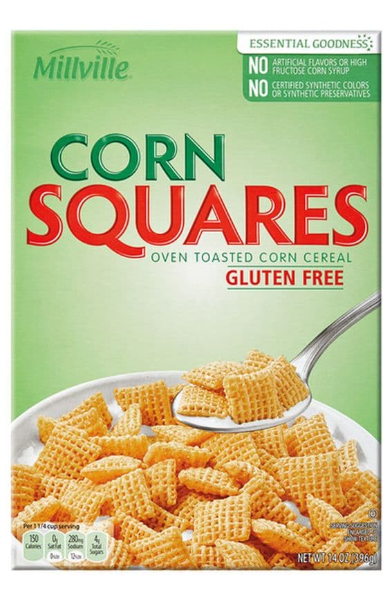 Millville Gluten Free Corn Squares Oven Toasted Corn Cereal