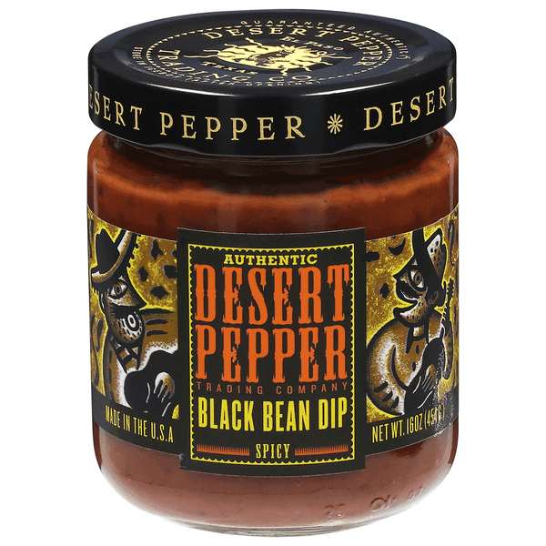 Desert Pepper Dip All Natural Black Bean Spicy Jar