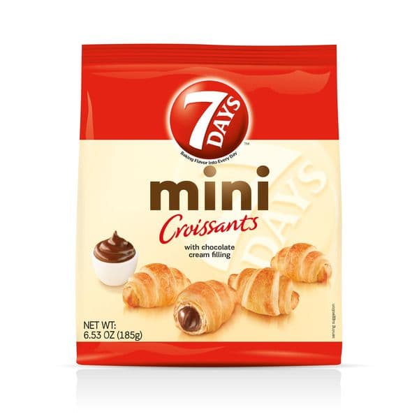 7 Days Mini Croissants With Chocolate Cream Filling
