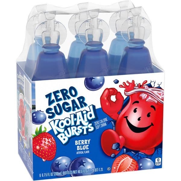 Kool-Aid Bursts Berry Blue Artificially Flavored Soft Drink Bottle