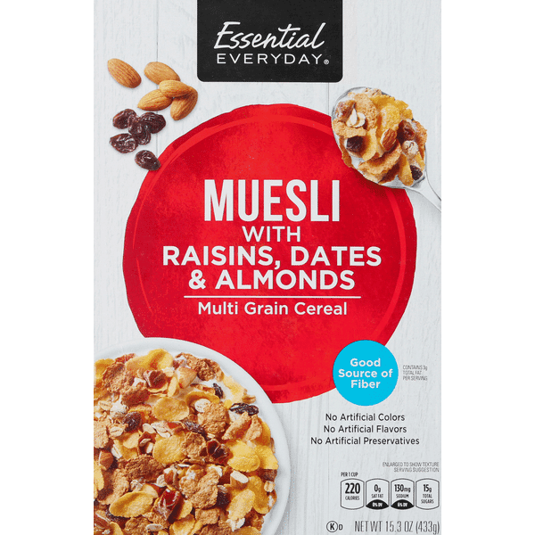 Essential Everyday Cereal, Multi Grain, Muesli With Raisins, Dates & Almonds