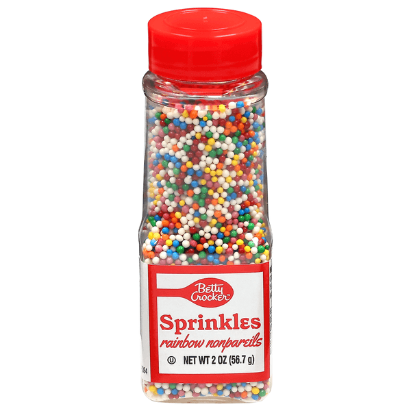 Betty Crocker Decorating Decors Sprinkles Rainbow Nonpareil