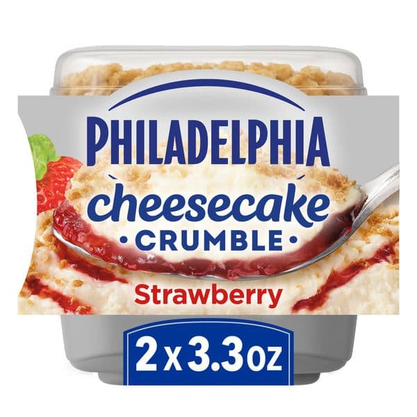 Philadelphia Cheesecake Crumble Strawberry Cheesecake Desserts With Graham Crumble