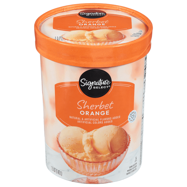 Signature Select Mandarin Orange Low Fat Sherbet