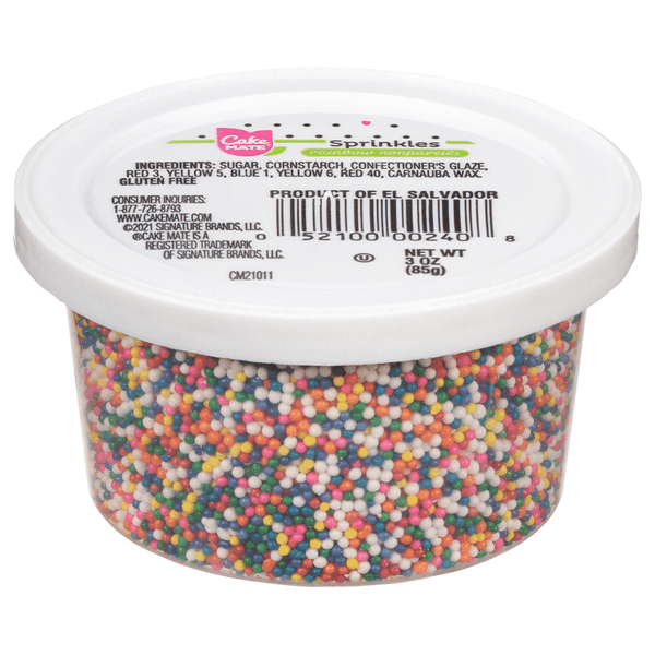 Cake Mate Sprinkles, Nonpareils, Rainbow