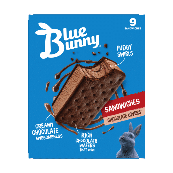 Blue Bunny Chocolate Lovers Ice Cream Sandwiches