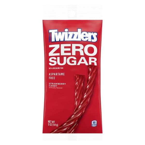 Twizzlers Twists Red Licorice Candy Strawberry Zero Sugar