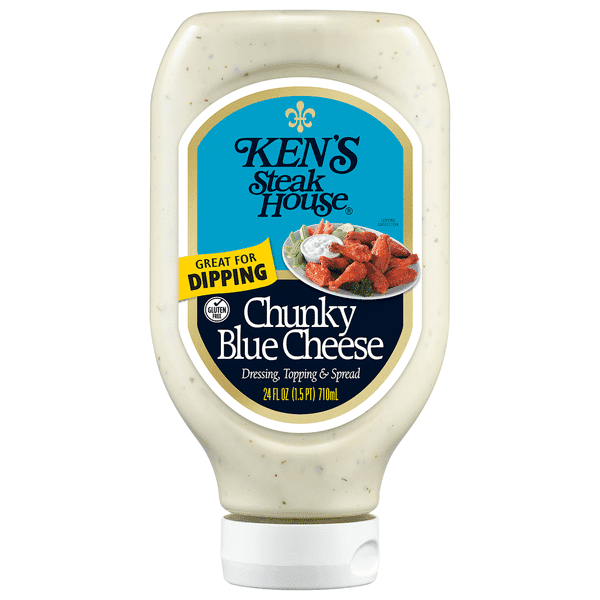 Kens Steak House Dressing Topping & Spread Blue Cheese Chunky Squeeze