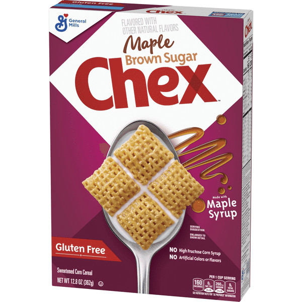 General Mills Chex Maple Brown Sugar Sweetened Corn Cereal