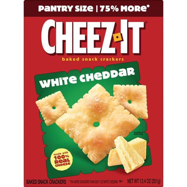 Cheez-It Baked Snack Cheese Crackers White Cheddar