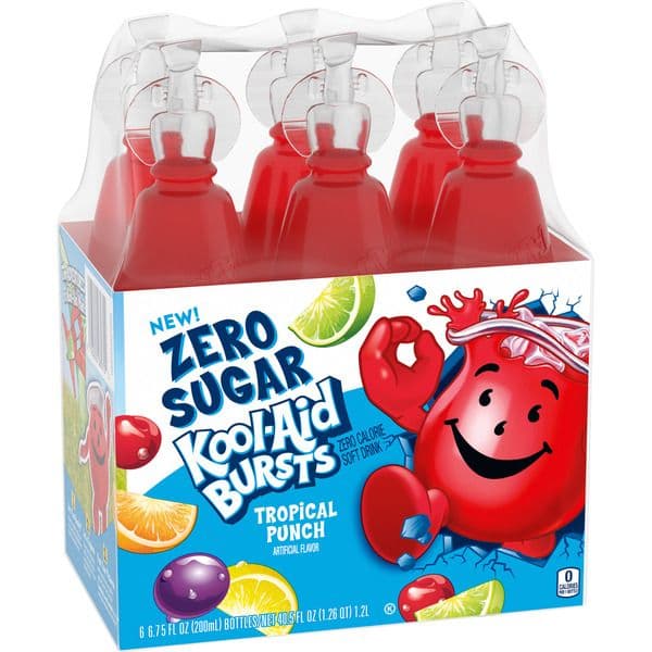 Kool-Aid Bursts Tropical Punch Artificially Flavored Soft Drink Bottles