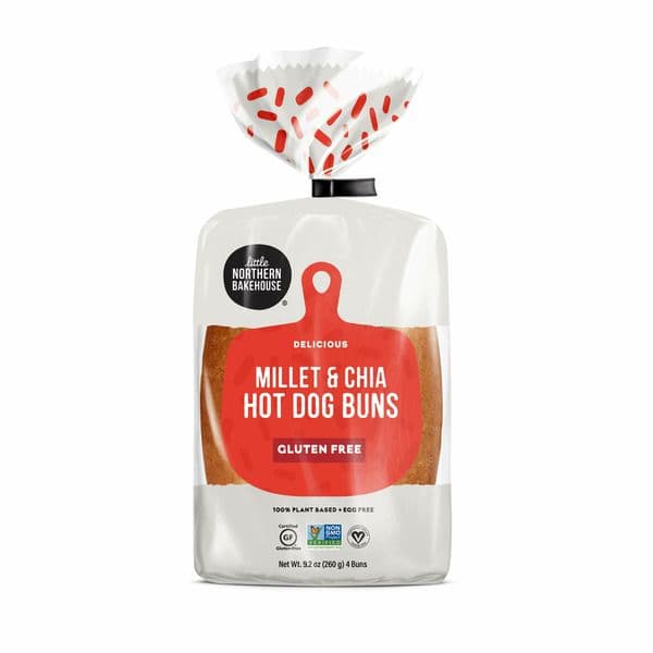 Little Northern Bakehouse Millet & Chia Hot Dog Buns Gluten Free