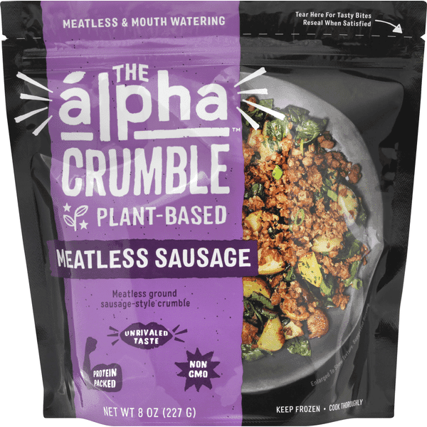 Alpha Foods Crumble, Plant-Based, Meatless Sausage