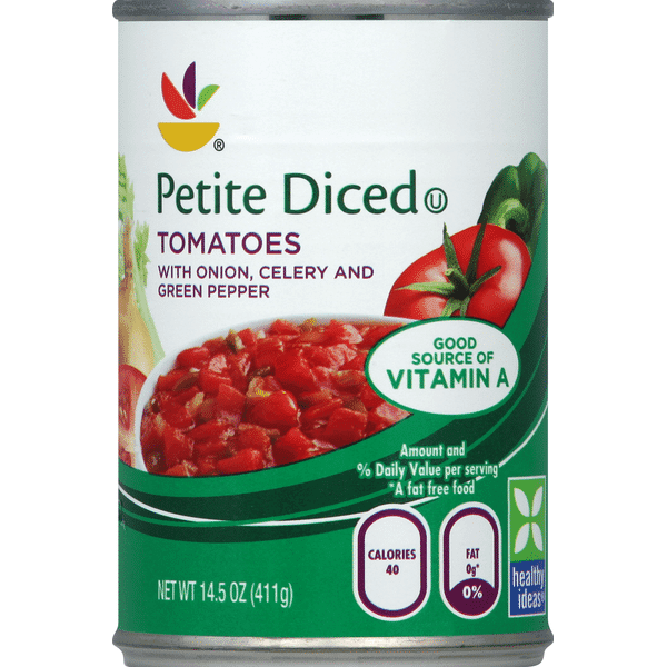 Our Brand Petite Diced Tomatoes With Onion Celery & Green Pepper